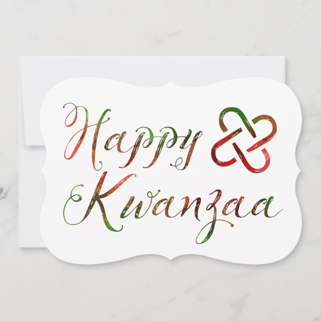 Convite Happy Kwanzaa Bokeh Umoja (Frente)