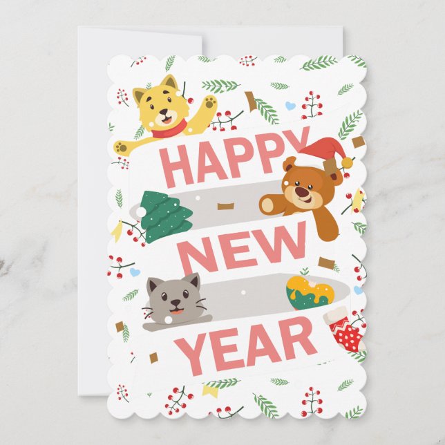 Convite  Happy new year (Frente)