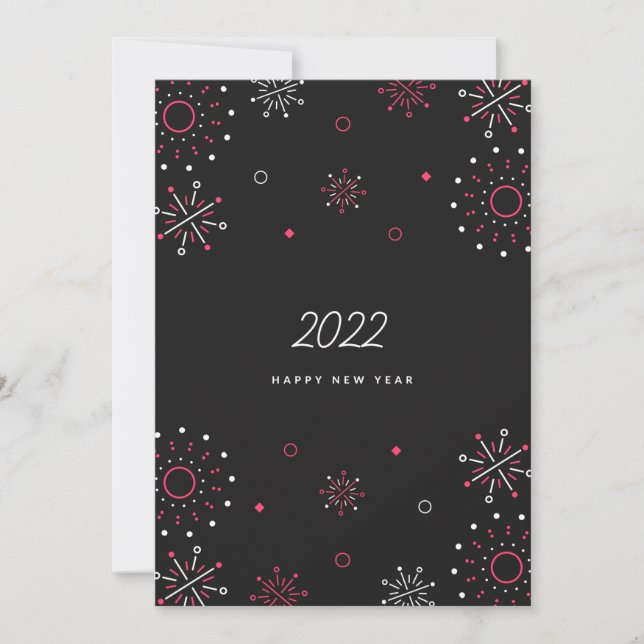 Convite Happy new year invitation card (Frente)