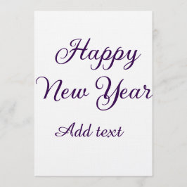 Convite Happy new year purple calligraphy simple minimal
