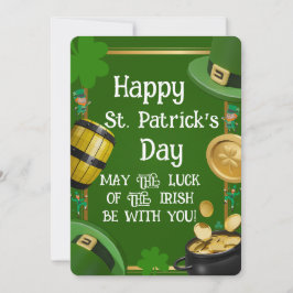 Convite Happy St. Patrick's Day - Irish Blessing & Ornate