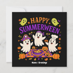Convite Happy SummerEntre Halloween Spooky Summer Ghost