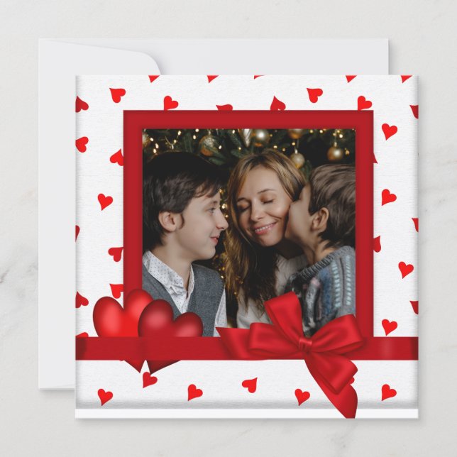 Convite Happy Valentine's Day Card with Photo (Frente)