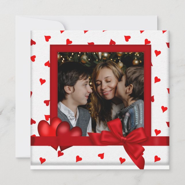 Convite Happy Valentine's Day Card with Photo (Frente)