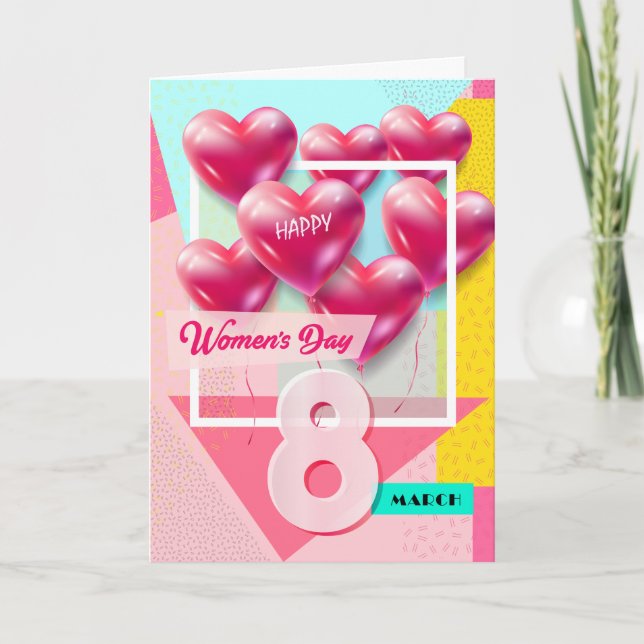 Convite Happy Women’s Day! 8th March International Holiday (Frente)