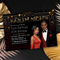 Harlem Nights Art Deco African American Birday