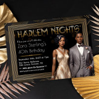 Harlem Nights Art Deco African American Birday