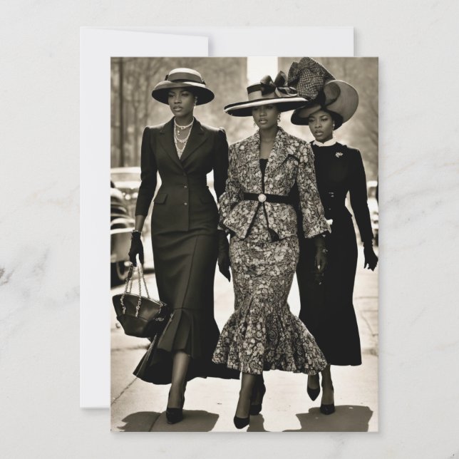 Convite Harlem Renaissance Sophisticated Ladies (Frente)