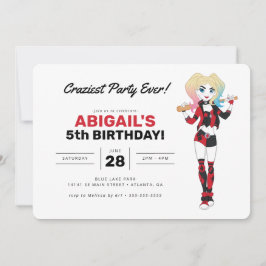 Convite Harley Quinn Birthday