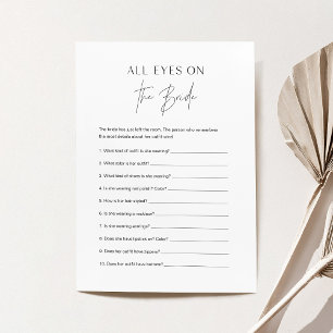 Convite HARLOW All Eyes On Bride Chá de panela Game Card