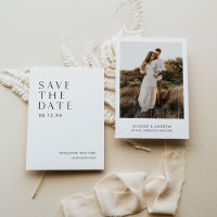 HARLOW Modern Minimalist Photo Save The Date (A Fo