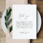 Convite HARLOW Wedding Obrigado Carta Nota de Napkin<br><div class="desc">Harlow Collection - uma mistura perfeita de sofisticação limpa e talento moderno. Ele foi projetado com uma fonte moderna de escrita que exude estilo e elegância. Cada produto da coleção é cuidadosamente trabalhado para mostrar uma aparência que é eterno e constante.</div>