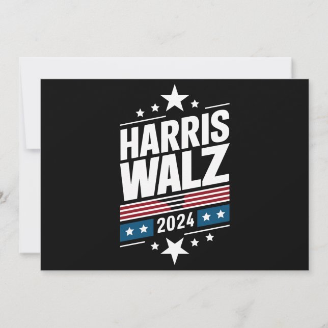 Convite Harris Valsa 2024 Kamala Harris Tim Valsa 2024  (Frente)