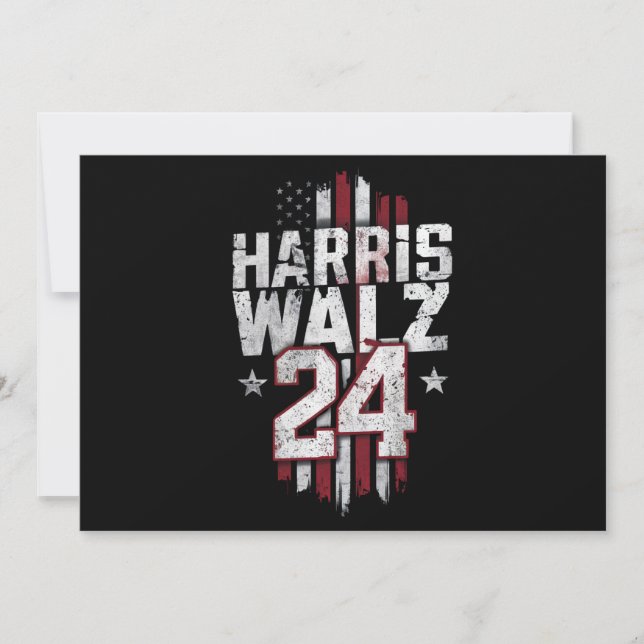 Convite Harris Walz 2024 Kamala Harris 2024 Tim Walz 2024 (Frente)