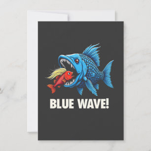 Convite Harris Walz Eleito Blue Waves Democrat Fish