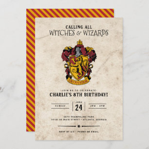Convite Harry Potter Birthday   Gryffindor