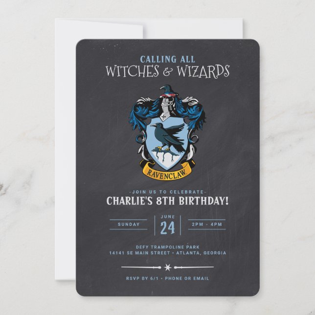 Convite Harry Potter Birthday  Painéis Alcalços Ravenclaw