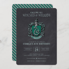 Convite Harry Potter Birthday | Quadro alcalino Slytherin