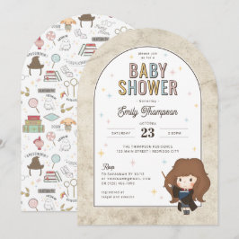 Convite Harry Potter | Chibi Hermione Chá de Bebê Mágico