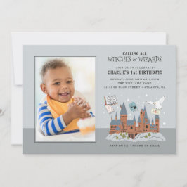 Convite Harry Potter | Foto do primeiro aniversario do Cas