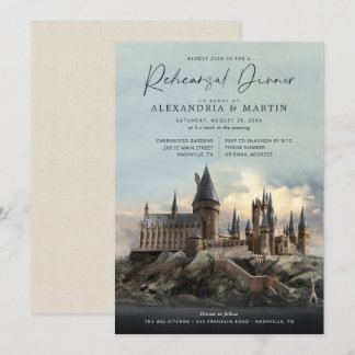 Convite Harry Potter | Jantar de Rehearsal do Castelo de H