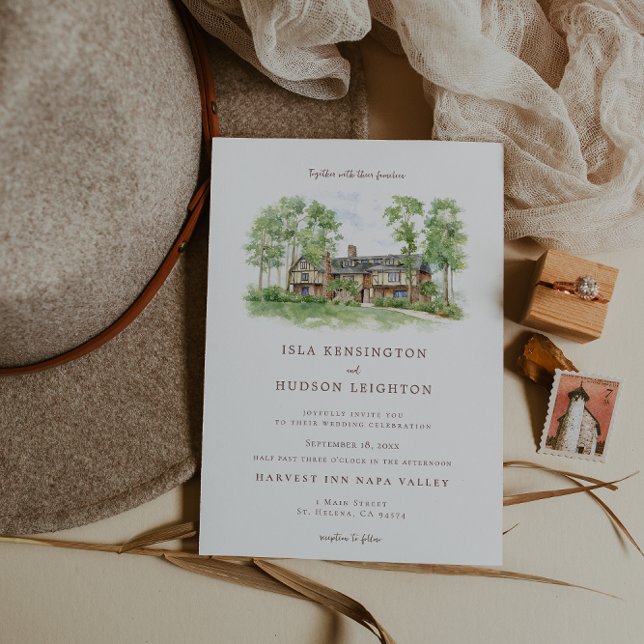 Convite Harvest Inn Napa Valley Wedding Invitation (Criador carregado)