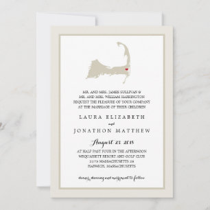 Convite Harwich Wequassett Cape Cod que Wedding