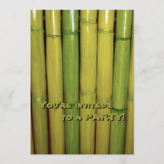 Convite Hastes de bambu do verde asiático do zen botânicas