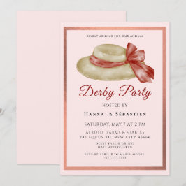 Convite Hat Derby Party Invitation