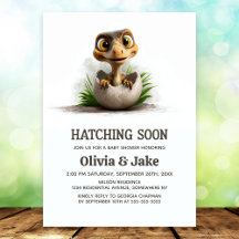 Hatching Soon Adorable Dinosaur Baby Shower