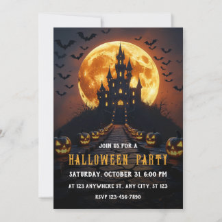 Convite Haunted Castle Halloween