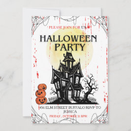 Convite Haunted House Halloween Party Invitation!