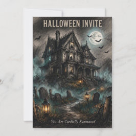 Convite Haunted House Social • Mansão Vitoriana de Hallowe