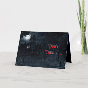 Convite Haunted Mansion Custom Greeting Card