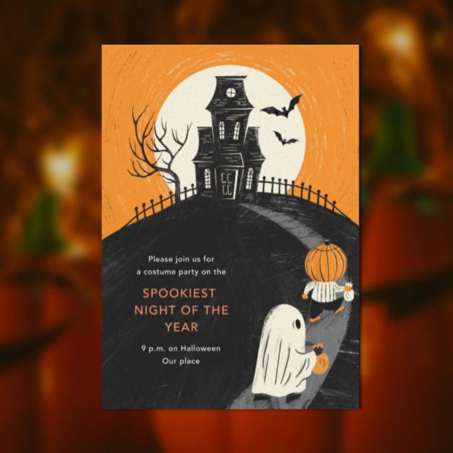 Convite Haunted Mansion Halloween Party Invitation (Criador carregado)