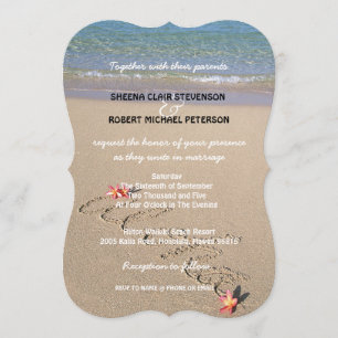 Convite Havaí Aloha Plumeria Flower Beach Invites