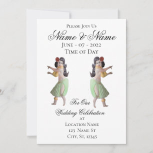 Convite havaiano Hula Dancer Thunder_Cove