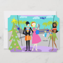 Convite havaiano retro da festa de Natal