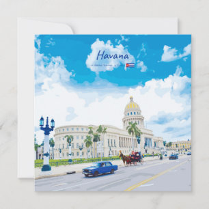Convite Havana, Cuba - Alma Clássica Vintage