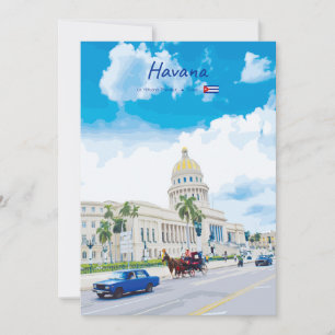 Convite Havana, Cuba - Alma Clássica Vintage