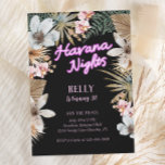 Convite Havana Nights Cuban Neon aniversário de 30 anos<br><div class="desc">Especialize suas comemorações de aniversário de 30 anos com essas belas noites de Havana,  convites temáticos cubanos! Com elementos botânicos e neon,  esses convites são boho e tropical.</div>