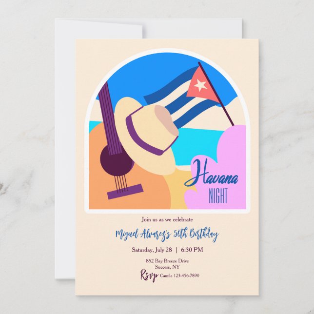 Convite Havana Party (Frente)