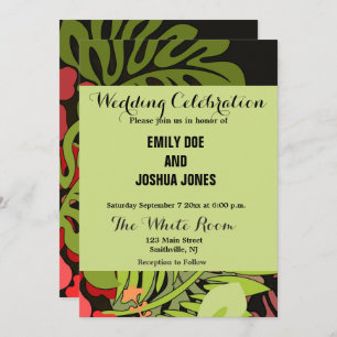 Convite Hawaii Aloha Flower Art Impressão