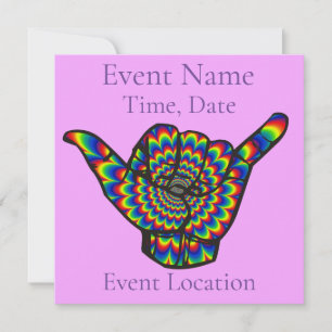 Convite Hawaiian Shaka Psychedelic Thunder_Cove