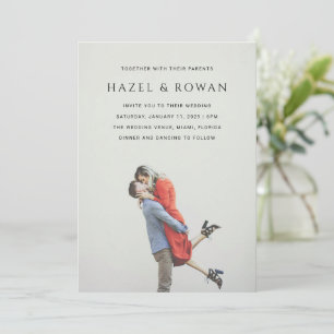 Convite Hazel Photo Modern Wedding