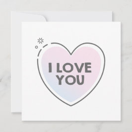 Convite Heart frame and i love you text