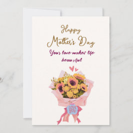 Convite Heartfelt Happy Mother’s Day Card for Mom