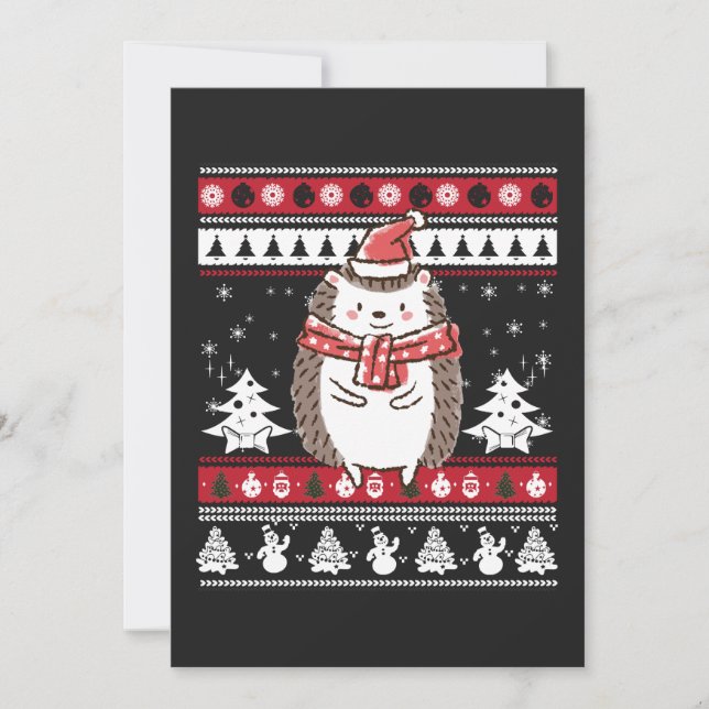 Convite Hedgehog Christmas (Frente)