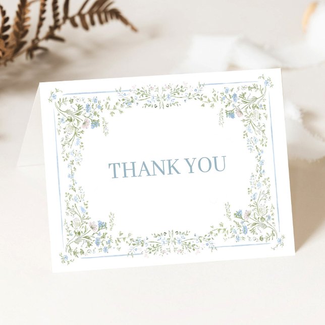 Convite Heirloom Hydrangea Bridal Shower Thank You cards (Criador carregado)