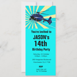 Convite Helicóptero Azul